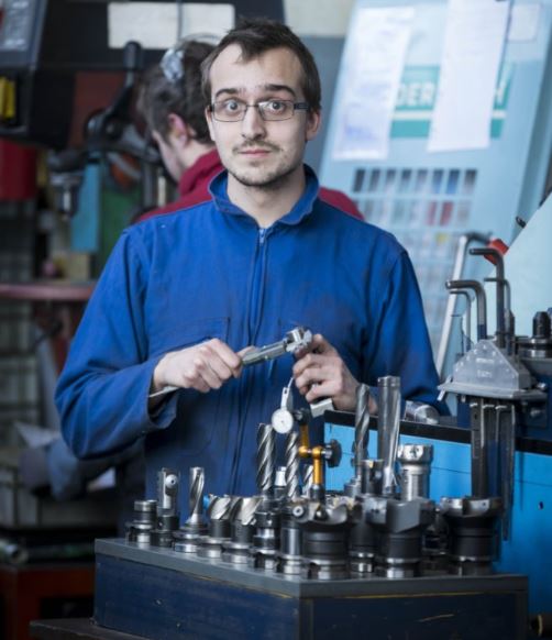 Matthieu à l'atelier 