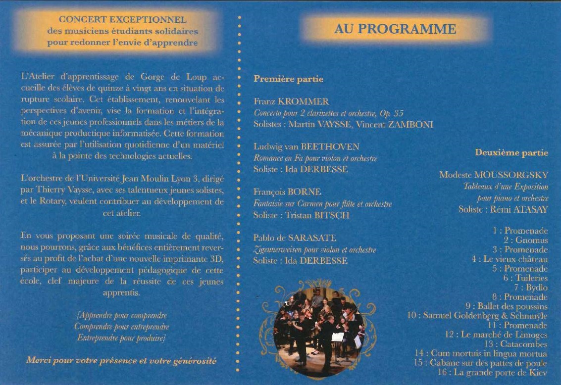 Programme concert 1