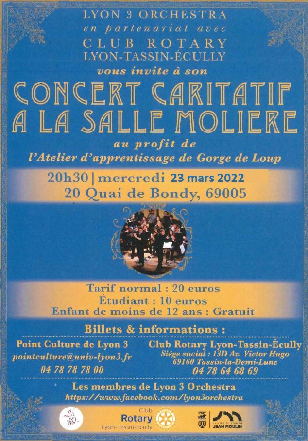 Affiche Nouvelle date Concert Club Rotary
