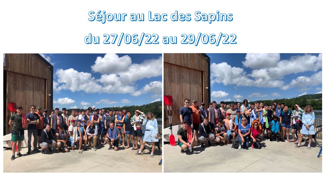 Photo de groupe séjour au lac des sapins