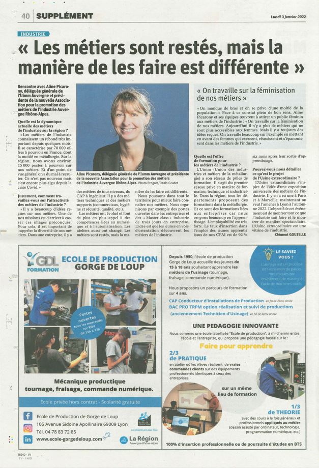 L'industrie des métiers qui recrutent LE PROGRES