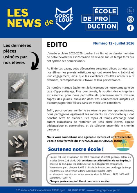 Les News de Gorge de Loup N°12 Juillet 2026